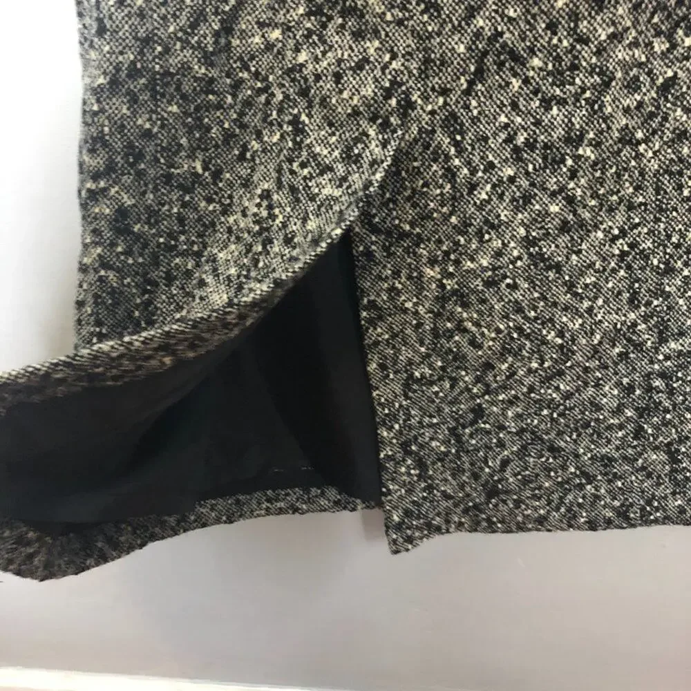 Talbots Vintage Set Pencil Skirt 10 Crop Blazer 12 Italian Wool Grey Tweed
